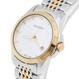 Gucci G Timeless Diamonds Mother of Pearl Dial Two Tone Mesh Bracelet Watch for Women - YA126513 Authentic Buy Shop Now