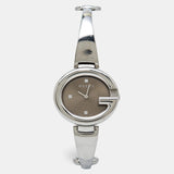 Gucci Guccissima Brown Dial Silver Steel Strap Watch For Women - YA134302 Authentic Buy Shop Now