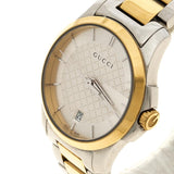 Gucci G Timeless Quartz Silver Dial Two Tone Steel Strap Watch For Women - YA126531 Authentic Buy Shop Now