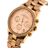 Marc Jacobs Henry Chronograph Rose Gold Dial Rose Gold Steel Strap Watch for Women - MBM3118 Authentic Buy Shop Now
