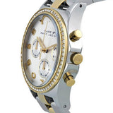 Marc Jacobs Henry Chronograph Silver Dial Two Tone Steel Strap Watch for Women - MBM3197 Authentic Buy Shop Now
