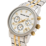 Michael Kors Ritz Chronograph White Dial Two Tone Steel Strap Watch for Women - MK5057 Authentic Buy Shop Now