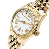 Michael Kors Lexington Quartz Silver Dial Gold Steel Strap Watch For Women - MK3229 Authentic Buy Shop Now