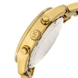 Michael Kors Ritz Chronograph Gold Dial Gold Steel Strap Watch For Women - MK6597 Authentic Buy Shop Now
