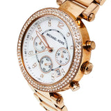 Michael Kors Parker White Dial with Diamonds Rose Gold Steel Strap Watch for Women - MK5491 Authentic Buy Shop Now