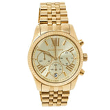 Michael Kors Lexington Chronograph Gold Dial Gold Steel Strap Watch for Women - MK5556 Authentic Buy Shop Now
