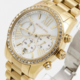 Michael Kors Lexington Mother of Pearl White Dial Gold Steel Strap Watch For Women - MK7241 Authentic Buy Shop Now