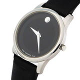 Movado Museum Classic Black Dial Black Leather Strap Watch For Women - 0606503 Authentic Buy Shop Now