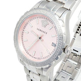 Versace Hellenyium Pink Dial Silver Steel Strap Watch for Women - V12010015 Authentic Buy Shop Now