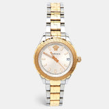 Versace Hellenyium Silver Dial Two Tone Steel Strap Watch for Women - V12030015 Authentic Buy Shop Now