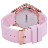 Guess Sparkling Diamonds Pink Dial Pink Rubber Strap Watch for Women - W0032L9 Authentic Buy Shop Now