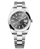 Rolex Datejust 41 Oyster Grey Dial Oystersteel Strap Watch for Men - M126300-0007 Authentic Buy Shop Now