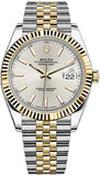 Rolex Datejust 41 Silver Dial Two Tone Oystersteel & Yellow Gold Jubilee Bracelet Watch for Men - M126333-0002 Authentic Buy Shop Now