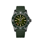 Breitling Superocean Automatic 46 Green Dial Green Rubber Strap Watch for Men - M173681A1L1S1 Authentic Buy Shop Now