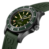 Breitling Superocean Automatic 46 Green Dial Green Rubber Strap Watch for Men - M173681A1L1S1 Authentic Buy Shop Now