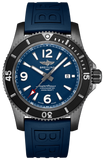 Breitling Superocean Automatic 46mm Blue Dial Blue Rubber Strap Watch for Men - M17368D71C1S1 Authentic Buy Shop Now