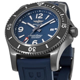 Breitling Superocean Automatic 46mm Blue Dial Blue Rubber Strap Watch for Men - M17368D71C1S1 Authentic Buy Shop Now