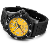 Breitling Superocean Automatic 46mm Yellow Dial Black Rubber Strap Watch for Men - M17368D71I1S1 Authentic Buy Shop Now