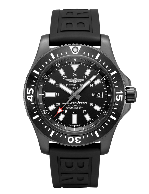 Breitling Superocean 44mm Special Volcano Black Dial Black Rubber Strap Watch for Men - M17393131B1S1 Authentic Buy Shop Now