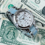 Michael Kors Blair Silver Dial Two Tone Steel Strap Watch for Women - MK6137 Authentic Buy Shop Now