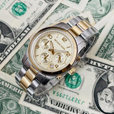 Michael Kors Runway Gold Dial Two Tone Steel Strap Watch for Women - MK5137 Authentic Buy Shop Now