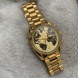 Michael Kors Bradshaw Stop Hunger Black Gold Dial Gold Steel Strap Watch for Women - MK6272 Authentic Buy Shop Now