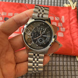 Fossil Townsman Multifunction Black Dial Silver Steel Strap Watch for Men - ME1135 Authentic Buy Shop Now