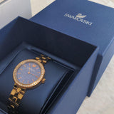 Swarovski Daytime Glittering Blue Dial Rose Gold Steel Strap Watch for Women - 5182277 Authentic Buy Shop Now