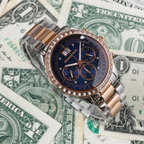Michael Kors Brinkley Blue Dial Two Tone Steel Strap Watch for Women - MK6205 Authentic Buy Shop Now