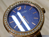 Swarovski Daytime Glittering Blue Dial Rose Gold Steel Strap Watch for Women - 5182277 Authentic Buy Shop Now