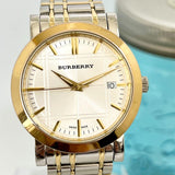 Burberry Heritage White Dial Two Tone Stainless Steel Strap Watch for Men - BU1358 Authentic Buy Shop Now