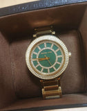 Michael Kors Kerry Green Dial Gold Steel Strap Watch for Women - MK3409 Authentic Buy Shop Now