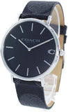 Coach Charles Black Dial Black Leather Strap Watch for Men - 14602157 Authentic Buy Shop Now