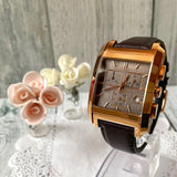 Burberry Heritage Chronograph Square Grey Dial Brown Leather Strap Watch for Men - BU1566 Authentic Buy Shop Now