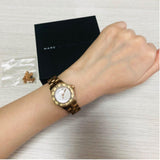 Marc Jacobs Blade White Dial Rose Gold Steel Strap Watch for Women - MBM3076 Authentic Buy Shop Now