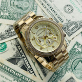 Michael Kors Runway Gold Dial Gold Steel Strap Watch for Women - MK5575 Authentic Buy Shop Now
