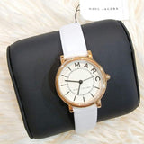 Marc Jacobs Roxy White Dial White Leather Strap Watch for Women - MJ1561 Authentic Buy Shop Now