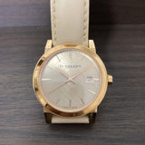 Burberry The City Beige Dial Beige Leather Strap Watch for Women - BU9109 Authentic Buy Shop Now