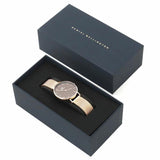 Daniel Wellington Petite Melrose Brown Dial Rose Gold Mesh Strap Watch For Women - DW00100477 Authentic Buy Shop Now