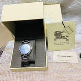 Burberry The City Silver Dial Beige Leather Strap Unisex Watch - BU9010 Authentic Buy Shop Now