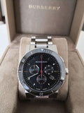 Burberry The City Black Dial Silver Steel Strap Watch for Men - BU9380 Authentic Buy Shop Now