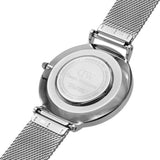 Daniel Wellington Petite Sterling Black Dial Silver Mesh Bracelet Watch For Women - DW00100304 Authentic Buy Shop Now