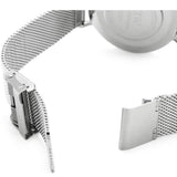 Daniel Wellington Petite Sterling Quartz White Dial Silver Mesh Bracelet Watch For Men - DW00100306 Authentic Buy Shop Now