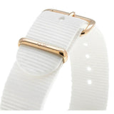 Daniel Wellington Classic Dover White Dial White Nylon Strap Watch For Women - DW00100309 Authentic Buy Shop Now
