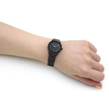 Daniel Wellington Iconic Link Ceramic Black Dial Black Steel Strap Watch For Women - DW00100415 Authentic Buy Shop Now