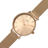 Daniel Wellington Petite Rose Gold Dial Rose Gold Mesh Bracelet Watch For Women - DW00100470 Authentic Buy Shop Now