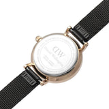 Daniel Wellington Classic Petite Pressed Ashfield Black Dial Black Mesh Bracelet Watch For Women - DW00100441 Authentic Buy Shop Now