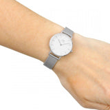 Daniel Wellington Petite Sterling White Dial Silver Mesh Bracelet Watch For Women - DW00100220 Authentic Buy Shop Now