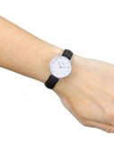 Daniel Wellington Classic Petite Sheffield White Dial Black Leather Strap Watch For Women - DW00100242 Authentic Buy Shop Now