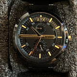 Armani Exchange Hampton Chronograph Black Dial Black Steel Strap Watch For Men - AX2121 Authentic Buy Shop Now